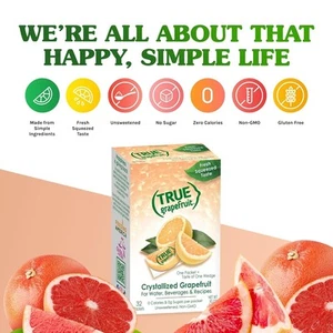 Paquetes potenciadores/sabor de agua TRUE POMELO hechos con pomelo real,... - Imagen 1 de 9