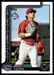 2025 Topps Pro Debutto Dante Nori #PD-59 Clearwater Threshers Phillies - Foto 1 di 2