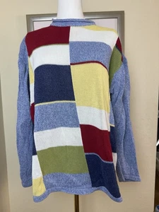 Villager Sport Liz Claiborne Pullover Colorblock 100% Baumwolle | Größe 2 (Medium) - Bild 1 von 14