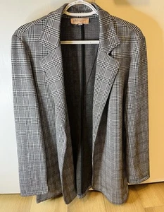 Philosophy Black and White Houndstooth Jacket Women’s Size L - Picture 1 of 4