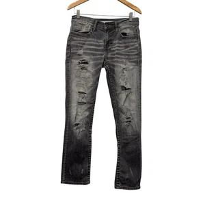 BKE Jeans Mens 29R x 30 Alec Straight Leg Black Distressed  - Picture 1 of 11