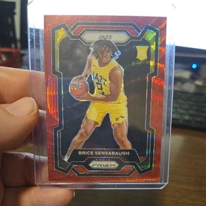 2023-24 Panini Prizm BRICE SENSABAUGH Rookie Red Wave Prizm #177 Jazz RC - Picture 1 of 2
