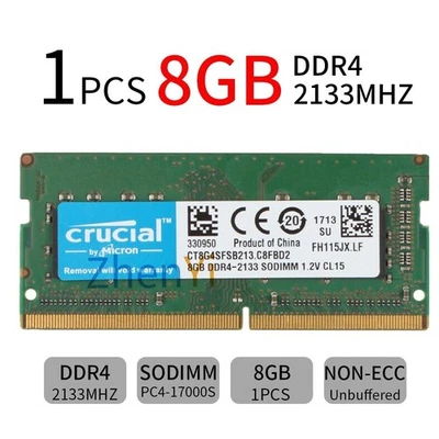 Crucial 8GB DDR4 2133MHz PC4-17000S SODIMM 1.2V 260Pin Laptop Memory SDRAM BT - Image 1 of 4