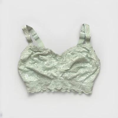 Bralette Cosabella Sweetie Nilo Verde Encaje Correas Ajustables Borde Vieira Pequeño Foto 1 de 2