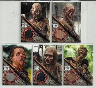 Walmart 2018 Walking Dead: сезон 8 «Полный набор» из 5 РЕЛИКВИЙНЫХ карт Walker (WR1-WR5) - Изображение 1 из 2