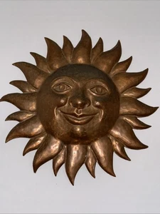 Vintage Bigra Swiss Copper Sun Wall Hanging Free Shipping - Picture 1 of 5