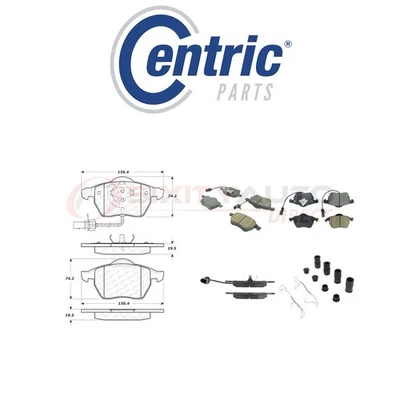 Centric Posi Quiet Ceramic Brake Pads w Shims for 1999-2006 Audi A4 Quattro si Foto 1 de 4