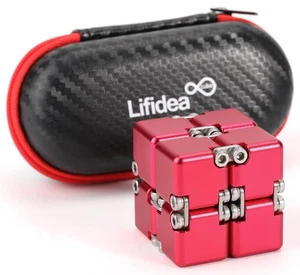 Aluminum Alloy Metal Infinity Cube Fidget Cube (6 Colors) Handheld Fidge - Foto 1 di 6