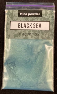 Mica Powder - Black Sea - 2.8 g - Soap Shop - Soap/Make Up/Resin - Single Bag - Picture 1 of 3