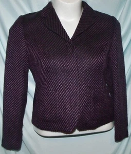 Sag Harbor Petite lila gewebter Kragen LS Polyestermischung Blazer Größe PM - Bild 1 von 4