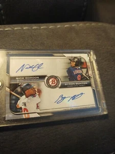 Nick Gordon Byron Buxton 2015 Bowman Dual Auto TWINS - Picture 1 of 2