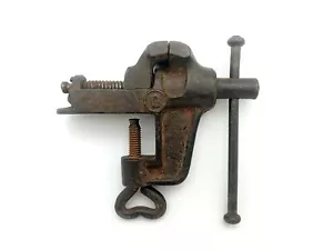 Mini Vise Vintage Clamp Soviet Metal Bench Vice Jewelry Tool Adjustable USSR - Picture 1 of 12