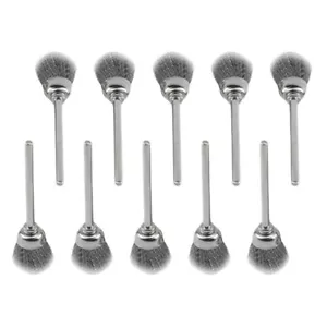 10 Stück Stahl Topfbürste Rund Drahtbürste Set Dremel Proxxon 10x Multitool Topf - Bild 1 von 2