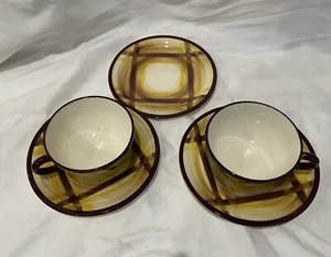 Vintage Vernonware ~ Organdie ~ Set mit 3 Untertassen und 2 Teetassen - Bild 1 von 12