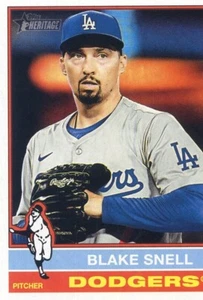 2025 Topps Heritage #59 Blake Snell, Los Angeles Dodgers - Picture 1 of 2