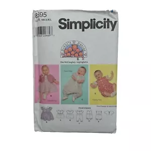 Simplicity 8595 Bobbi's Babies Romper, Dress & Jacket Pattern Sz NB-Large Uncut - Picture 1 of 3