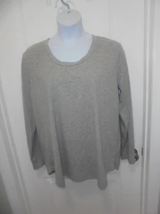 Top Urban Silhouette para mujer nuevo con etiquetas gris liso mangas largas cuello redondo talla 3X - Imagen 1 de 6