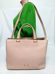 LONGCHAMP HONORE 404 LARGE POWDER PINK LEATHER TOTE SHOULDER HANDBAG - Picture 1 of 19