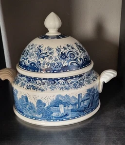 Villeroy&Boch Mettlach Blue Castle Suppenterrine 20cm Porzellan, siehe Fotos - Bild 1 von 5