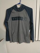 O'Neill Fields Youth Pullover Hoodie  Gray/Blue Sz L)14-16)