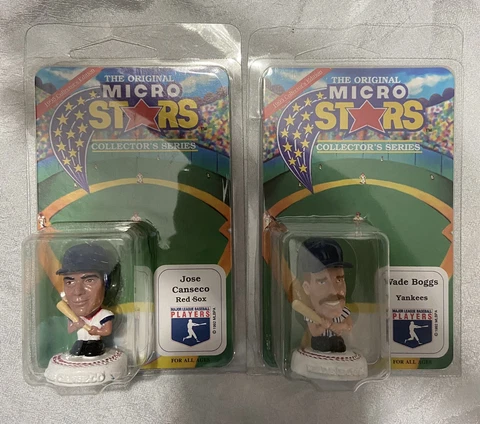 Two 1995 Micro Stars Figurines Jose Canseco Red Sox Wade Boggs New York Yankees Cover