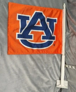Auburn University Tigers Car Window Flag Blue and Orange - Picture 1 of 4