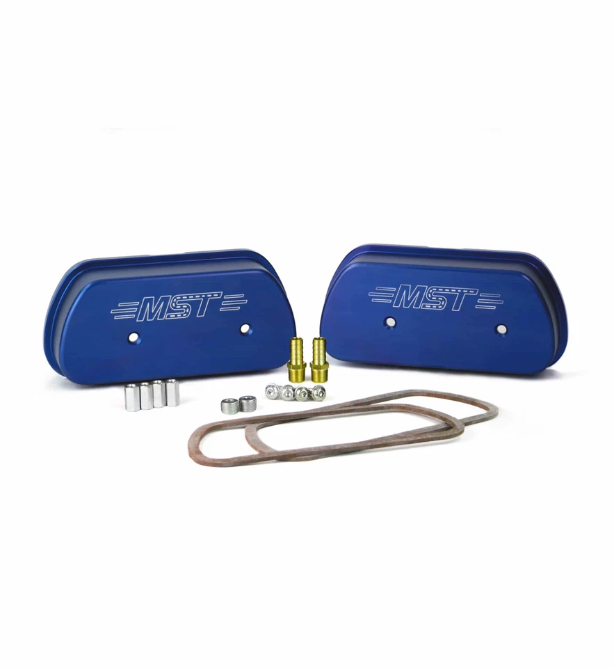 BILLET BLUE -MST VALVE COVERS DRILLED & SUPPLIED WITH VENTS VW BUG BUGGY GHIA T2 - Image 1 of 1