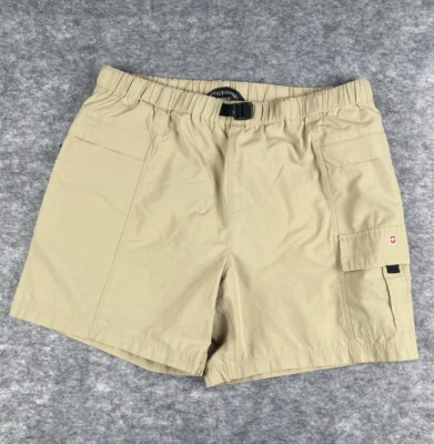 Victorinox Swim Shorts Mens L Beige Cargo Hidden Pockets Mesh Lined Swimwear - Image 1 of 4