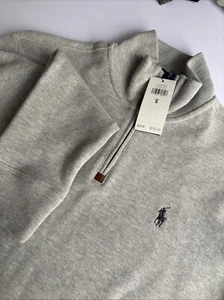 Polo Ralph Lauren Para Hombre Estate-Costilla Algodón Cuarto-Zip Pullover - Andover Brezo - Imagen 1 de 4