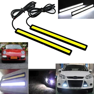 2X Car LED Lights 12V Bright White COB Light Bulb 17cm For DRL Fog Driving Lamps - Foto 1 di 12