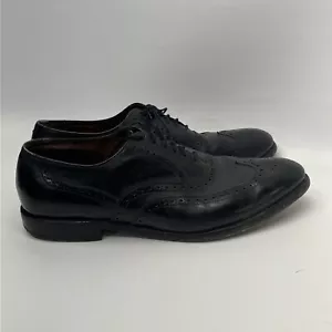 Allen Edmonds 1903 Chester Black Leather Wingtip Dress Oxfords Shoes Mens 10.5 B - Picture 1 of 10