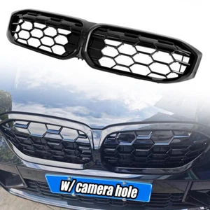 Black Honeycomb Diamond-Style Front Bumper Grille For BMW 3 Series G20 LCI 2023+ - Picture 1 of 13