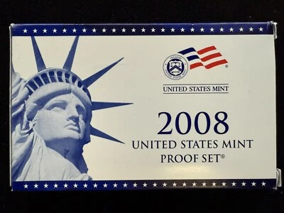 2008 Clad Proof Set U.S. Mint Original Government Packaging OGP COA - YBOX! - Image 1 of 2