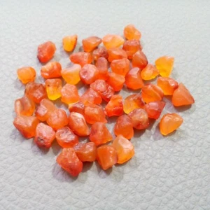 Lote de 49 piezas para joyería cornalina naranja natural tamaño crudo 6-7 mm piedras preciosas sueltas - Imagen 1 de 7