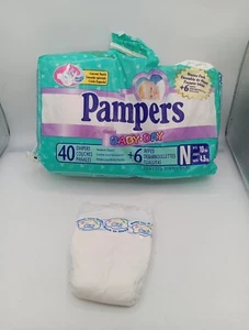 Vintage 1999 Pampers Baby Dry Newborn Diapers OPENED 30 Ct - Picture 1 of 14