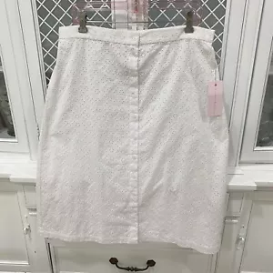 Rachel Parcell Womens A Line Skirt White Floral Lace Lined Eyelets Cotton XS New - Picture 1 of 7