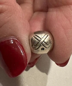 Pandora Hockey Sticks W Puck Sterling Silver Charm Hockey Player Fan RARE! - Picture 1 of 4