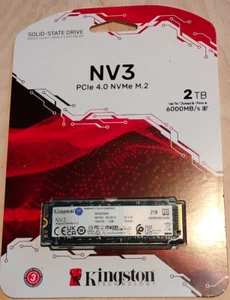 Kingston NV3 M.2 2TB 2280 PCIe 4.0 NVMe M2 (SNV3S/2000G) up to 6000MB/s SSD New - Picture 1 of 1