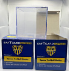 Two Stackable Softball Square Display Case Cube Holder - NIB, Gift, Baseball