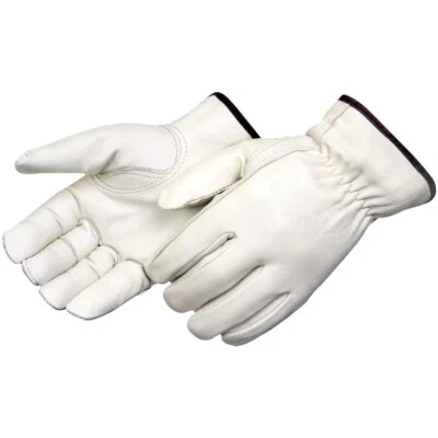LIBERTY GLOVE & SAFETY 12 Pair Pack, Cowhide Grain Leather Drivers, Work Safety Gloves (PPE) All Sizes