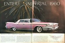1959 Chrysler Imperial Pink Vintage Print Ad TWO PAGES Enter 1960