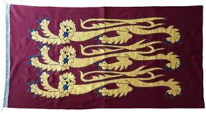 Royal Banner of England King Richard sewn embroidered stitched linen cloth flag - Picture 1 of 3