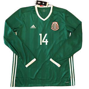2016/17 Mexico Home Jersey #14 Chicharito XL Adidas Long Sleeve Soccer NEW