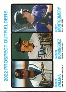 2022 Topps Heritage Minor League #182 J Domínguez/G Valera/B Montgomery - Imagen 1 de 2