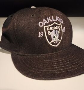 Vintage Rowman Throwbacks 1967 Oakland Raiders WOOL Baseball Cap Snapback Hat