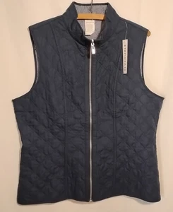 Alfred Dunner Reversible Navy Blue Vest Size 12 NWT - Picture 1 of 3