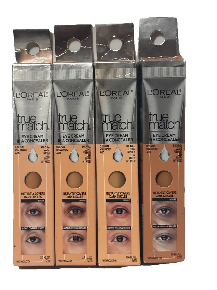 4x L'Oreal True Match Eye Cream In A Concealer Medium C5-6, W5-6, N5-6, C7-8 - Image 1 of 4