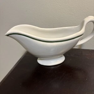 MAYER CHINA GRAVY PITCHER GREEN STRIPE - Picture 1 of 4