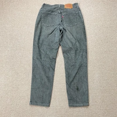 Vintage Levis Corduroy Jeans Womens Size 8 UK 27x28 Green 550 Relaxed Fit Taper - Image 1 of 4