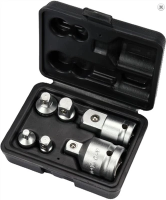 Set Di Adattatori Per Chiave A Impulsi Riduzione 1/4 3/8 1/2 3/4 Pollici 6 Pezzi - Immagine 1 di 4